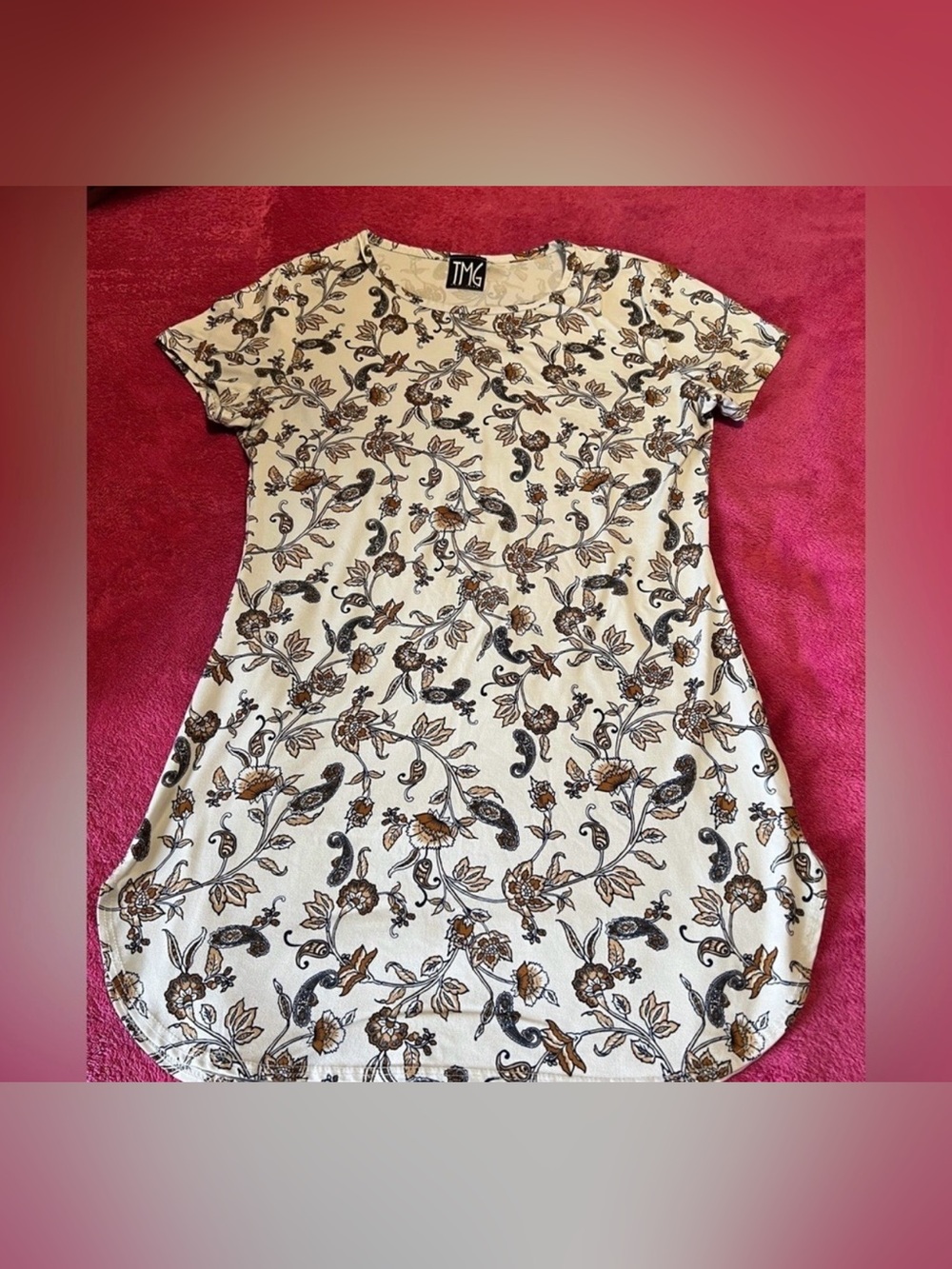 TMG New York Short Sleeve Mini T Shirt Dress